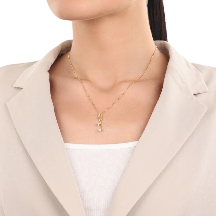 Actual product image Amor Cupid pendant for ladies, gold 375, zirconia synth. (Gold 375, 9 ct)