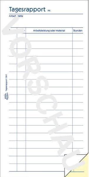 Actual product image Avery Tagesrapport (50 x)