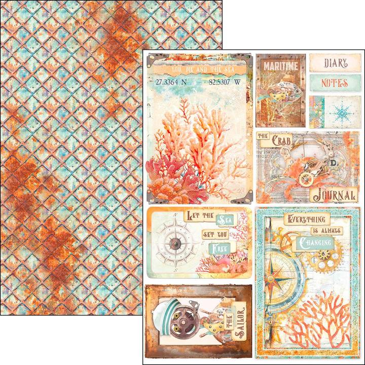 Produktbild Ciao Bella Papier-Set "Coral Reef", 9 Blatt, A4 (190 g/m², 9 x)