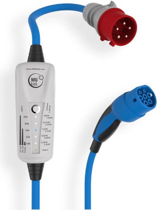 Actual product image NRGkick 16A, type 2, light (Type 2, 11 kW, 16 A, CEE 16)