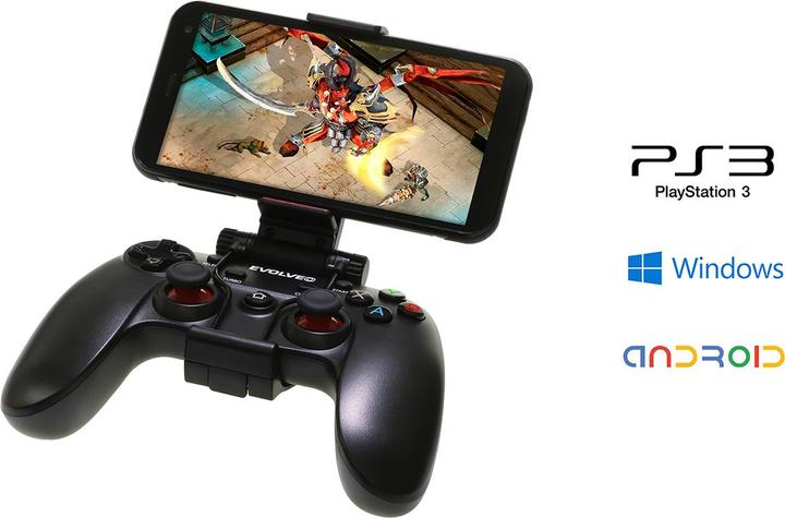 Produktbild Evolveo EasyPhone Fighter F1 Black Bluetooth/USB Gamepad Android, PC, Playstation 3 (Android, PC, PS3)