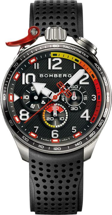 Image du produit Bomberg Bolt-68 Racing noir et rouge (Chronographe, Montre analogique, 45 mm)