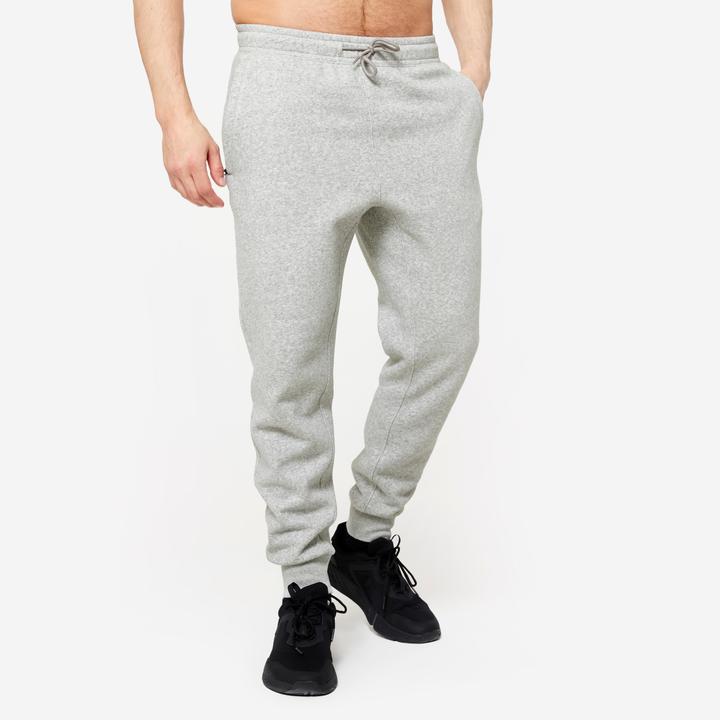 Actual product image Domyos Men's warm jogging trousers - 100 grey (W32)