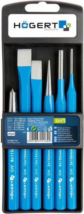 Actual product image MGA Högert Technik, set of 6 chisels, punching irons and pin punches, HT3B710