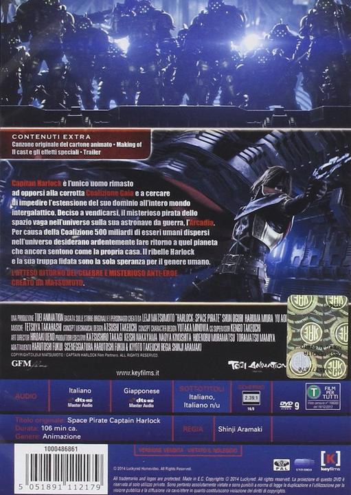 Actual product image Space Pirate Captain Harlock (DVD, 2014, Italian)