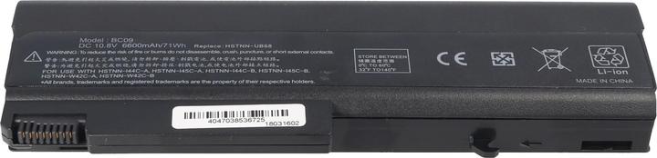Actual product image AccuCell Akku passend für HP Compaq 6730B, Li-Ion, 10,8V, 6600mAh, 71,3Wh, black (6600 mAh)