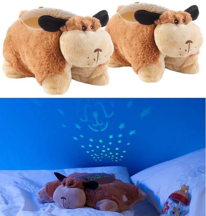 Immagine prodotto Playtastic Set di 2 cani "Tobias" con proiezione di stelle e cambia colori (29 cm)