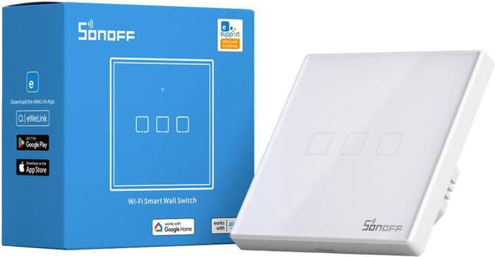 Produktbild Sonoff Smart Switch WiFi + RF 433 T2 EU TX (3-channel) updated