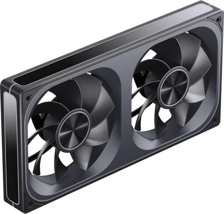 Actual product image Jonsbo ZA-240 Infinity Mirror ARGB Reverse Blade PWM Lüfter - 240mm, schwarz (240 mm)