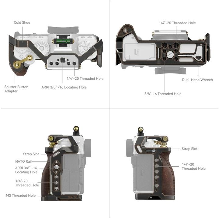 Produktbild SmallRig 3872 Retro Handheld Cage Kit für FUJIFILM X-T5 (Neuheit) (Cage)
