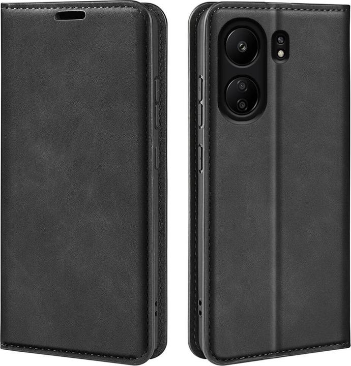 Produktbild Cover-Discount Xiaomi Poco C65 / Redmi 13C - Stand Flip Case Hülle schwarz (Xiaomi Poco C65, Xiaomi Redmi 13C)