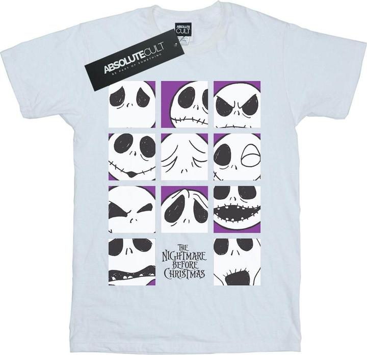 Disney Nightmare Before Christmas Many Faces Of Jack Squares TShirt (L)