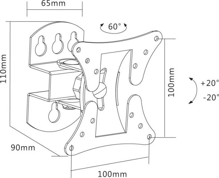 Actual product image Reflecta Flexo DeskPro 27-1010 (Wall, 27", 30 kg)