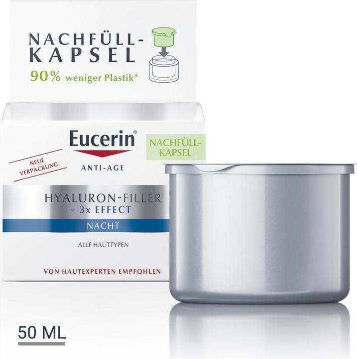 Produktbild Eucerin HYALURON-FILLER + 3x EFFECT Nacht Nachfüllkapsel (50 ml, Nachtcreme)