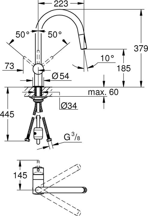 Productafbeelding Grohe Minta ééngreeps wastafelmengkraan