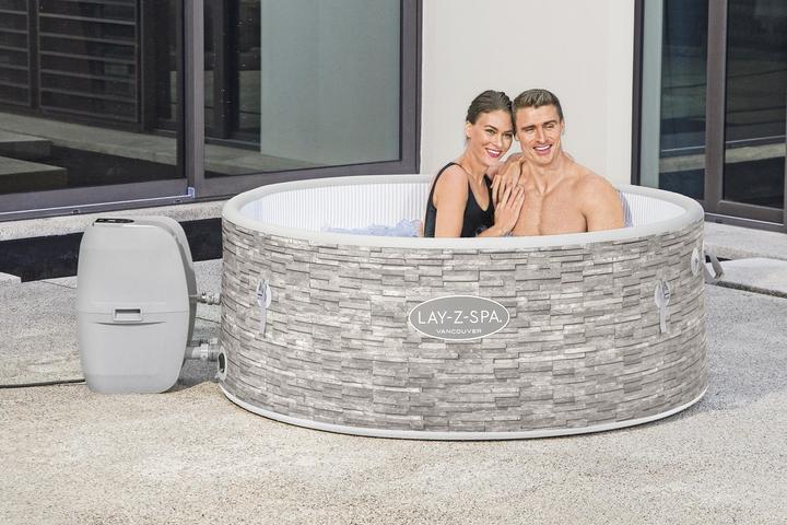 Actual product image Bestway LAY-Z-SPA Vancouver AirJet Plus Inflatable Hot Tub with Multifunction Pump, 140 Air (5 pers.)