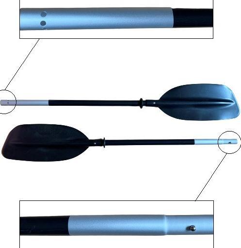 Produktbild Pure Pure4fun Kayak aluminium Paddle 220 cm (220 cm, 2-piece)