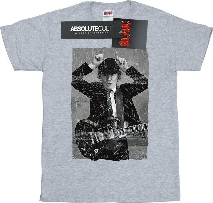 AC/DC Angus Young Distressed Photo TShirt Jungen