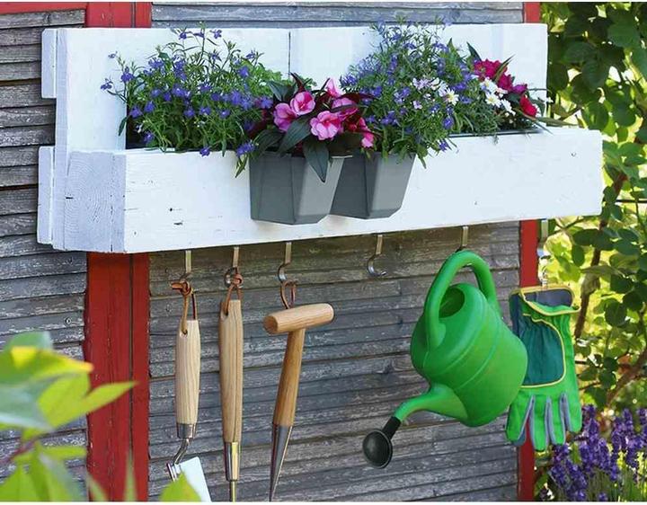 Actual product image Geli Easy planter, 10x10x10 cm, plastic in concrete (95 cm)