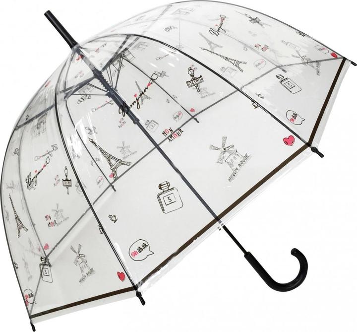 Image du produit MGA SMATI Parapluie transparent automatique - Parapluie Femme Bonjour Paris