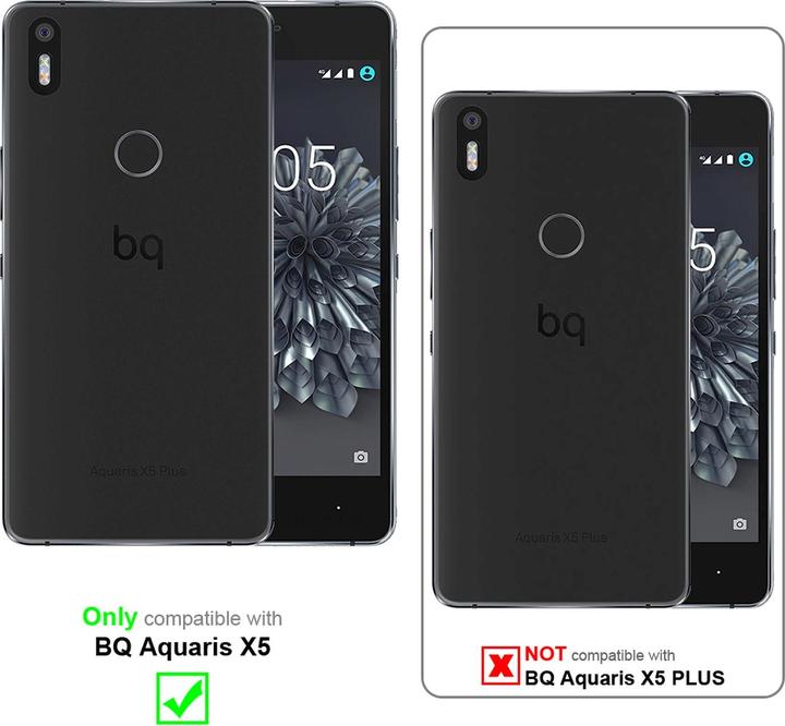Actual product image Cadorabo Book Invisible Magnet Cover (BQ Aquaris X5)