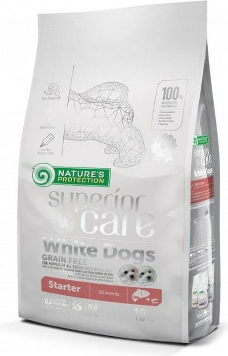 Produktbild Natures Protection S PROTECTION Superior Care White Dogs Grain Free Starter Salmon - dry food for white-coated p (10000 g)