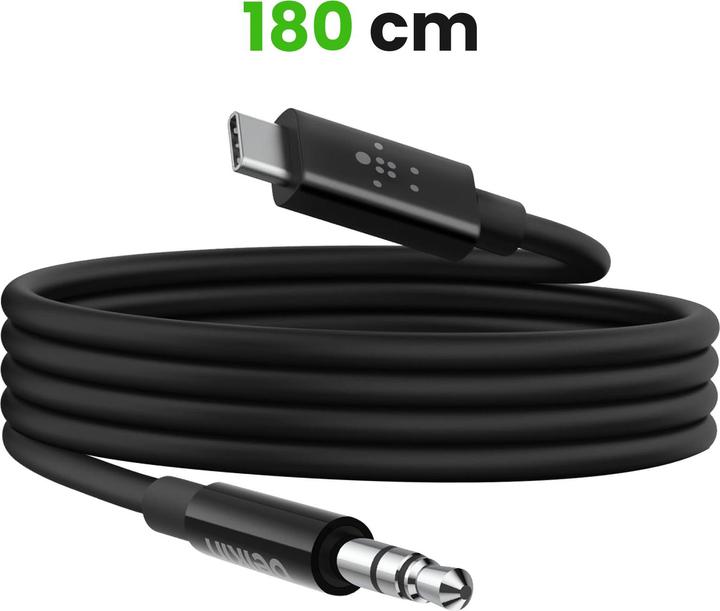 Image du produit Belkin RockStar 3,5mm Aud./USB-C câble 0,9m (0.90 m, Jack 3,5 mm (AUX))