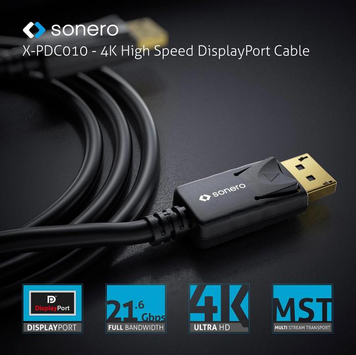 Image du produit Sonero DP – DP (1 m, DisplayPort)