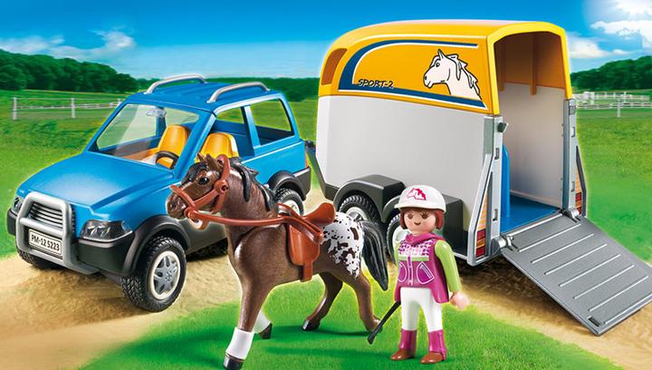 Actual product image Playmobil Car with horse trailer (5223)