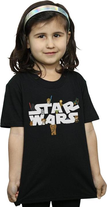 Actual product image Star Wars Girls Kiddie Logo Cotton T-Shirt (152, 158)