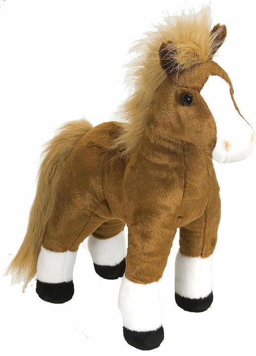 Image du produit Wild Republic Peluche cheval debout marron Cuddlekin (30 cm)