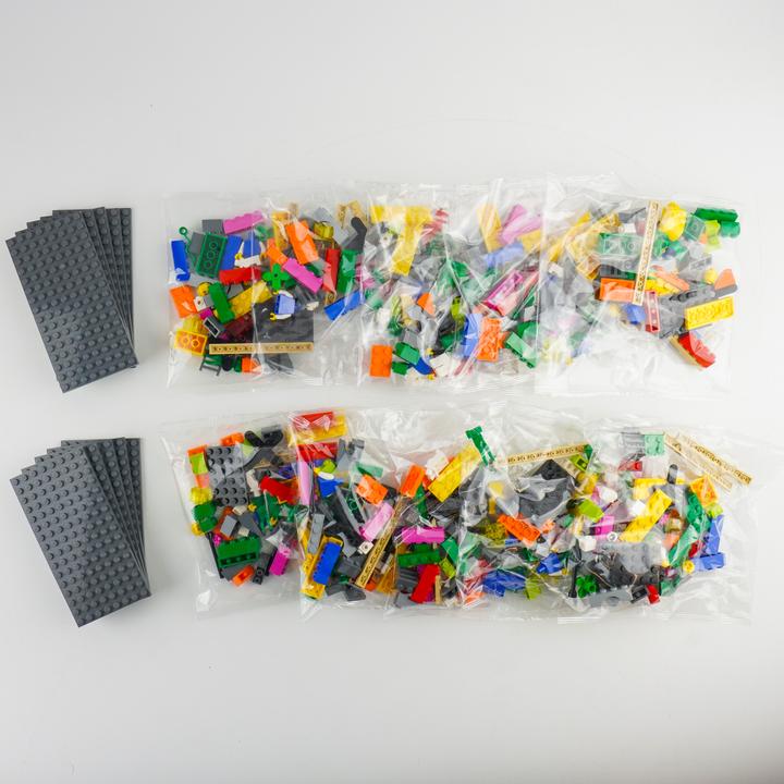Actual product image LEGO SERIOUS PLAY Set 10 Packs und 10 8x16 Platten Dunkelgrau - NEU! Teile 20x