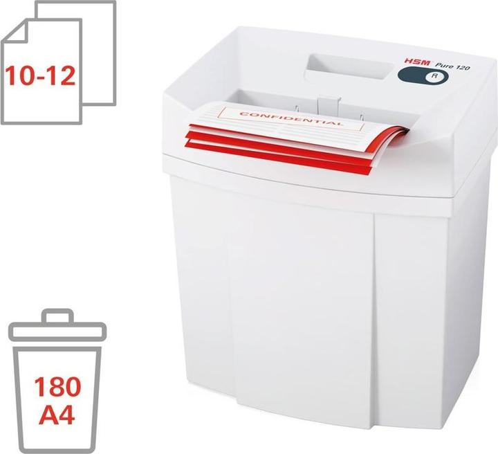 Image du produit HSM Destructeur de documents Pure 2310111 blanc 120/3,9mm (Coupe droite)