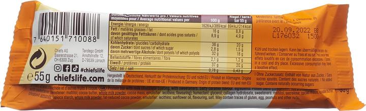 Valori nutrizionali e ingredienti Chiefs Protein Bar (Caramel, 12 pz., 660 g)