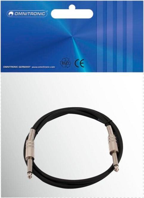 Produktbild Omnitronic Klinkenkabel 6,3 mono 1,5m sw (1.50 m)