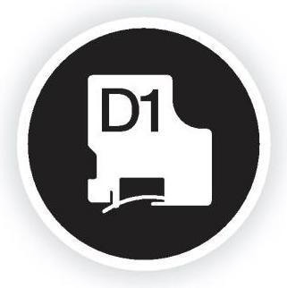 Produktbild Dymo 1x10 D1 Schriftband 19mmx7m auf (1.90 cm, Weiss)