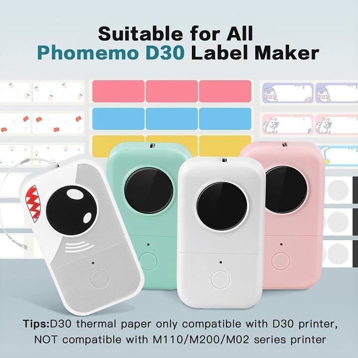 Phomemo Thermo-Etiketten 12 x 40 mm für D30/D30 PRO (160 Stk.)