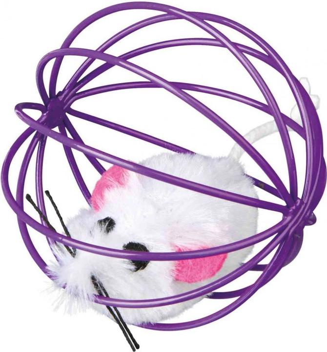 Immagine prodotto Trixie Topo di peluche in palla a reticolo D=6cm (Gatto di peluche)