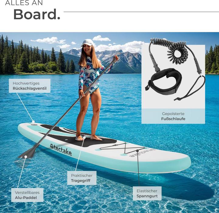Immagine prodotto tectake Set tavola stand-up paddle Zenon,2 in1 gonfiabile, completo