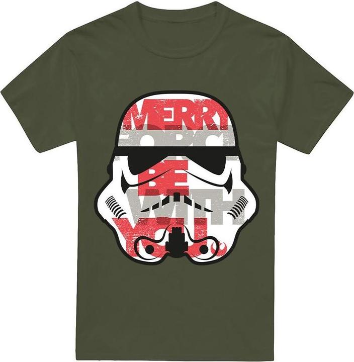 Produktbild Star Wars Merry Force Be With You TShirt weihnachtliches Design (M)