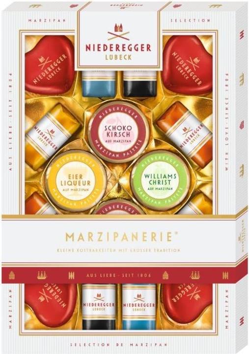 Actual product image Niederegger Lübeck Marzipanerie chocolates assorted with dark chocolate (206g) (206 g)