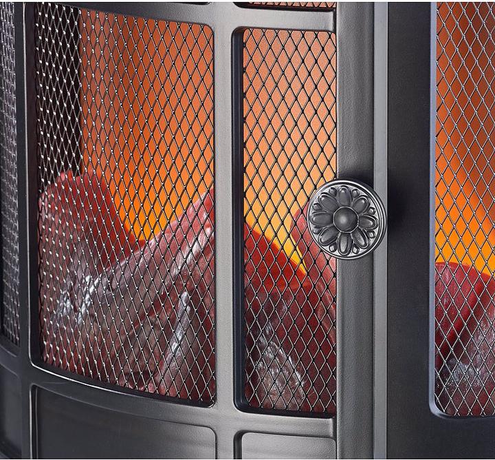 Actual product image Carlo Milano Decorative electric fireplace with flame effect, battery operation