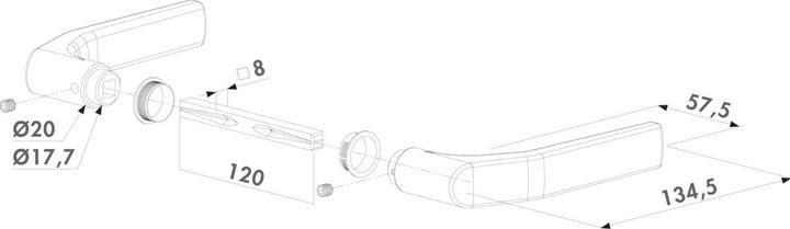 Produktbild Locinox Drückerpaar 3006J-H (2 Stk.)