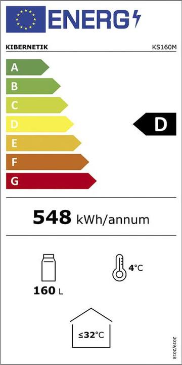 Energie-Label Kibernetik FSP KS160M Gastrokühlschrank (160 l)