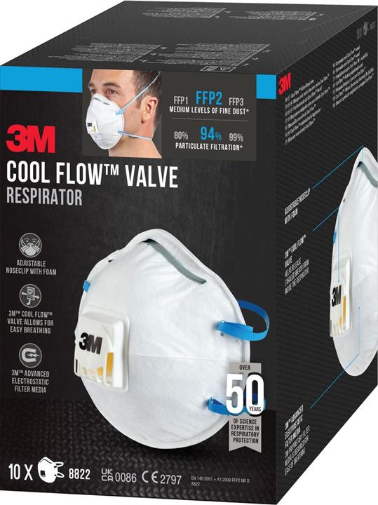 Produktbild 3M Atemschutzmaske 8822 (FFP2, 10 x)