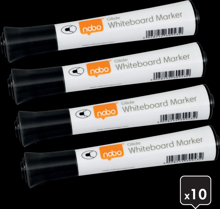Produktbild Nobo Glide Boardmarker (Schwarz, 2 mm, 10 x)