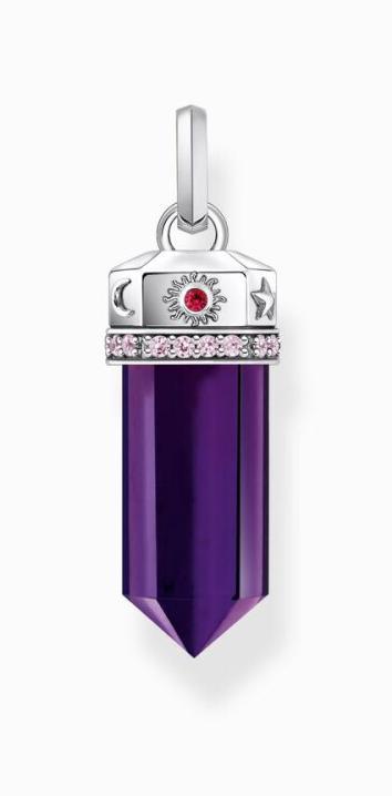 Produktbild Thomas Sabo Kettenanhänger mit facettierten imitierten Amethyst Silber geschwärzt (925er Silber)