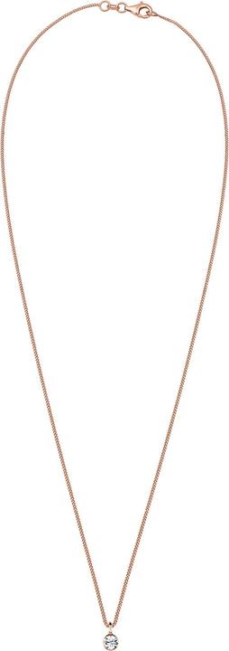 Produktbild Elli Halskette Basic Solitär Kristalle 925 Silber (925 Sterling Silber Rosegold, Glaskristall, 45 cm)