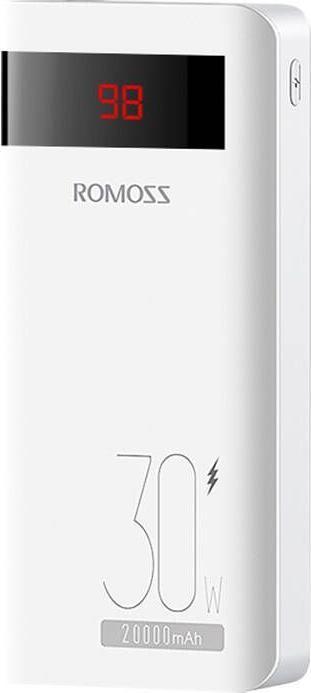 Romoss Sense6PS Pro Powerbank 20000mAh, 30W (bianco) (20000 mAh, 30 W)