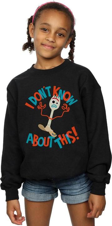 Actual product image Disney Girls Toy Story 4 Forky I Dont Know About This Sweatshirt (128)